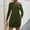 Green, variant on USSUMA Skirts for Women Trendy Summer Dress Long Sleeve Solid Color Dress with Pocket Sloping Shoulder Mid-Calf Dress Leisure Skirt Lightweight Skirt School Up to 45% off Brown Dress Size-S