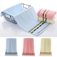 thumbnail image 1 of Feltree Soft Absorbent Hand Towel 13x29 Inches with Solid Stripe for Bathroom Hotel Gym Spa, 1 of 7