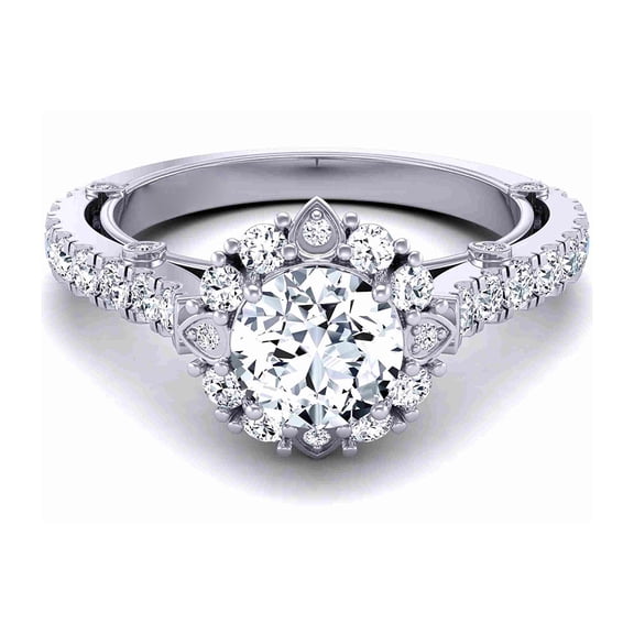 18k White Gold 1.00 Ct IGI / GIA Certified Lab Grown Diamond Ring Women