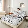thumbnail image 4 of Castle Fairy Dreamy Bowtie Queen Sheet Sets for Teenagers Female Men,Leopard Print Bed Set, 4 of 7