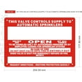 thumbnail image 5 of THIS VALVE CONTROLS SUPPLY TO AUTOMATIC SPRINKLERS SIGN (7x10,Red,Aluminum)-ref21022, 5 of 5