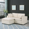 thumbnail image 2 of 68.5" Loveseat Sofa, Love Seat Couch with Ottoman Modular Sectional, Small L Shaped Upholstered Couch for Living Room Apartment Small Space, Chenille  Beige, 2 of 9