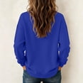 thumbnail image 4 of Stralyhd Womens Sweatshirt Oversized Long Sleeve Crew Neck Sweaters Winter Casual Fashion Pullover Tops Stretchy Loose Outfits Basic Lounge Wear Blue 3XL, 4 of 7