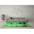 thumbnail image 3 of Ahgly Company Indoor Square Abstract Emerald Green Modern Area Rugs, 6' Square, 3 of 4