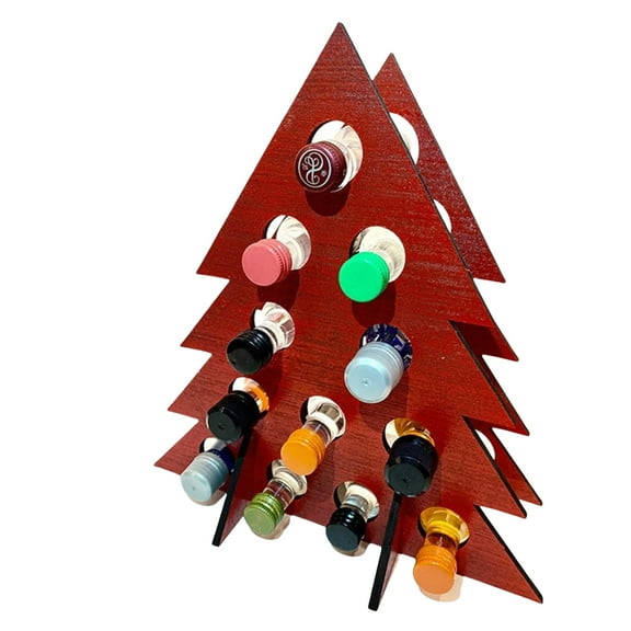 Multiple Bottle Stand Holder Space Saving Wine Organizers with Advent Calendar Theme for Christmas Celebration
