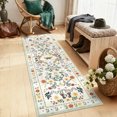 thumbnail image 1 of Gaderth 2x6 Floral Butterfly Runner Rug, Machine Washable Living Room Rug With Non Slip TPR Backing, Stain Resistant Low Pile Indoor Carpet For Bedroom Dining Room Nursery Home Office, 1 of 10