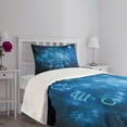 thumbnail image 5 of Ambesonne Astrology Quilted Bedspread Set 2 Pcs, Horoscope Wheel Signs, Twin Size, Navy Blue Sky Blue, 5 of 6