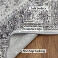 thumbnail image 2 of ZACOO 4'x6' Distressed Vintage Area Rug Persian Non-Shedding Low Pile Bedroom Living Room Dining Room Home Office Area Rug Floral Rug, Gray, 2 of 8