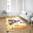thumbnail image 4 of Welcome Fall Siberian Husky Enjoys School Time Autumn Fall Leaves Indoor Rug Husky Dog Lover Gifts Carpet Living Bed Room Sofa Home Decor - 02013, 4 of 5
