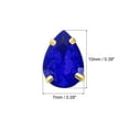 thumbnail image 2 of Unique Bargains 20Pack Teardrop Sew on Rhinestone - 10x7mm Glass Teardrop Crystal Rhinestones in Gold Prong Setting (Sapphire Blue), 2 of 7