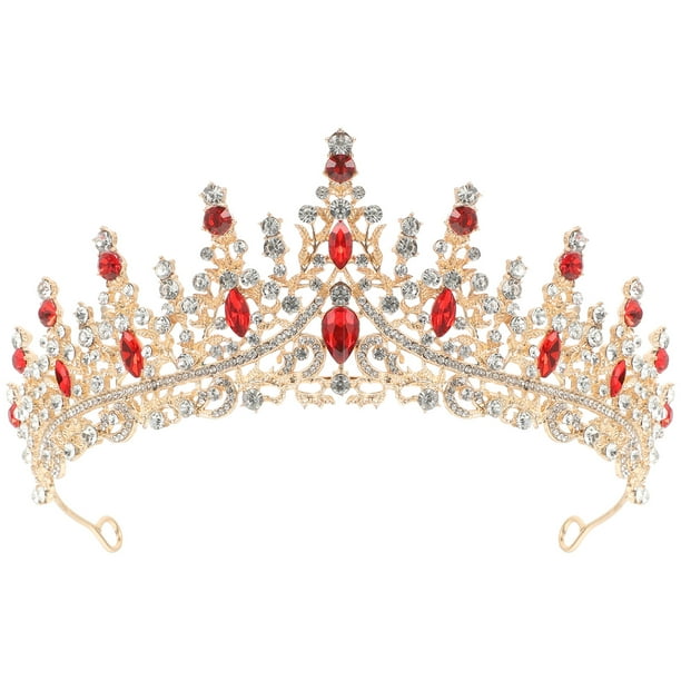 KAKOWELY Tiara de diamantes de imitación, corona de novia, tocado de boda, tocado para banquetes, accesorio para el cabello para mujer