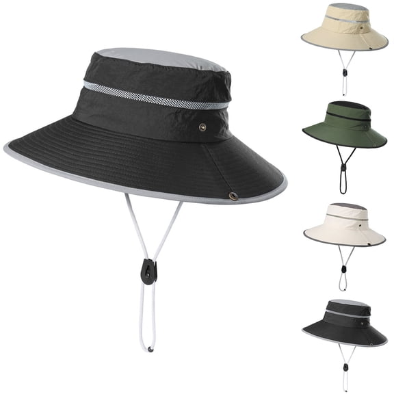 jiaxiM Classic UPF 50 Men's Sun Hat Wide Brim Bucket Hat UV Protection Fishing Hat for Men Beach Safari Gardening Golf