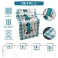 thumbnail image 7 of Table Runner Dresser Scarves 60 Inch Long, Farm Truck with Dog and Flowers Linen Dining Table Runners Blue White Grid Buffalo Plaid Tabletop Scarf for Wedding Holiday Party Kitchen, 7 of 7