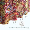 thumbnail image 6 of Red Pioneer Flower and Paisley Pattern Shower Curtain 36"x72" ,Bathroom Decorative Shower Curtains Set with 12 Hooks,Modern Waterproof Washable Shower Curtain, 6 of 6