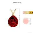 thumbnail image 3 of ANGARA Lab Grown 5 Ct V-Bale Pear-Shaped Ruby Solitaire Pendant for Women in 14K Yellow Gold (Size-12x10mm) | July Birthstone, Birthday, Anniversary, Jewelry Gift for Women | Lab-Grown Ruby Necklace, 3 of 8