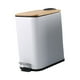 thumbnail image 2 of Cubo de basura con pedal, fino, 5 l, para el hogar blanco, 2 of 9