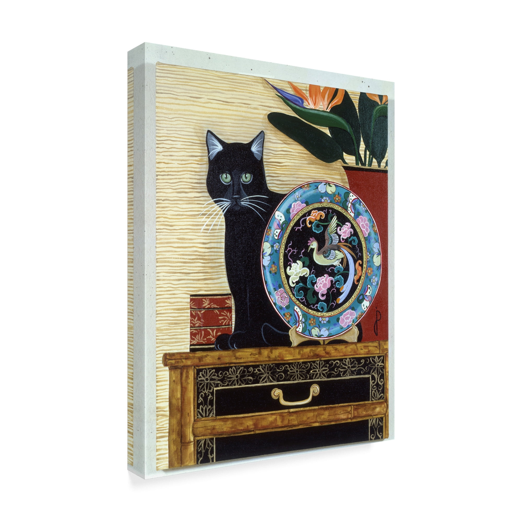 Trademark Fine Art 'Oriental Plate' Canvas Art by Jan Panico