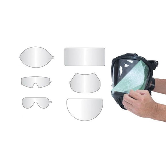 SAS Safety Corp. 1400-95 Peel Off Lens Cover, Use With: Full-Face Respirator Blue/Gray - pack of 25