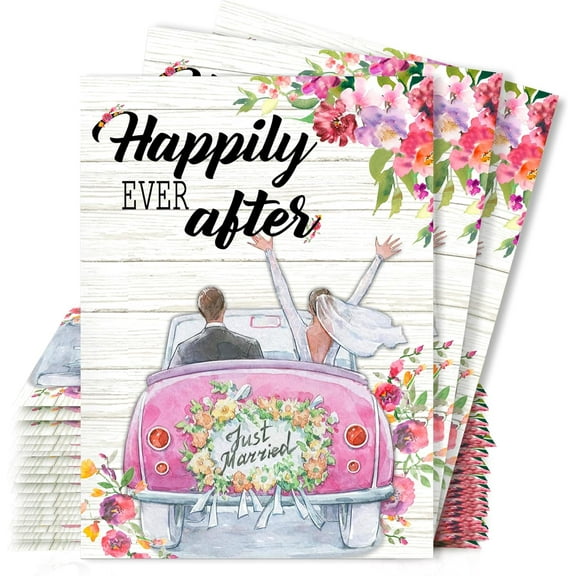 Pre-Filled Seed Packet "Happily Ever After'' Party Favors for Guests, Weddings, Baby Showers, Bridal Showers, Thank You (Pack of 20) - Wildflower Seed Mix, Plant Year-Round Perfect Wedding Favors