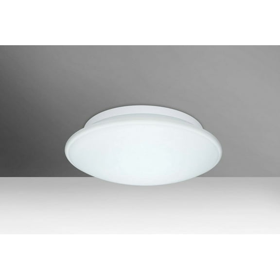 943107C-LED-Besa Lighting-Sola 12-Two Light Flush Mount-12.5 Inches Wide by 4.25 Inches High-Opal Matte Glass Color-LED Lamping Type