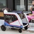 thumbnail image 4 of Extra Large Dog Stroller for Dogs Up to 176.4lbs, 4 Wheel Handle Adjustable Pet Stroller for Large Dogs, Dog Jogging Carriage Stroller Folding Extra Large Dog Carriage for Outdoor, 4 of 7