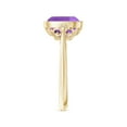 thumbnail image 3 of ANGARA Natural 3.1 Ct. Amethyst with Diamond Side Stones Ring in 14K Yellow Gold for Women (Ring Size: 3), 3 of 9