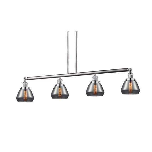 Innovations Lighting 214-S Fulton Fulton 4 Light 51" Wide Linear Chandelier - Nickel