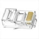 thumbnail image 4 of 100 Conectores RJ45 CAT6 de Paso con Extremo de Cristal Chapado en , 8P8C, Crimpeado UTP, Conector Modular de Red Ethernet Estándar., 4 of 5