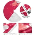 thumbnail image 2 of FMSHPON Romantic Hearts Xmas Christmas Tree Skirt Stand Mat for Holiday Party Decoration Indoor Outdoor 36 inches, 2 of 6