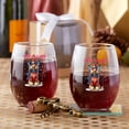 thumbnail image 3 of Hello Welcome Winter The Ski Afghan Hound Snowy Day 15oz Stemless Wine Glass Mug Dog Lover Wine Glasses Cup - 13013, 3 of 5