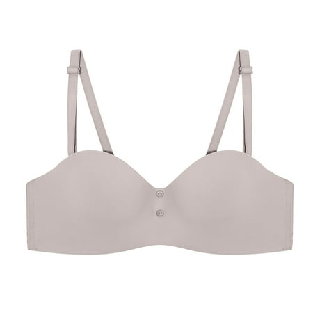 

Fsqjgq Gradient Color Bras for Women Detachable Shoulder Strap Push up Small Chest Gathered Bras Large Size Beauty Back Seamless Vest Grey 75