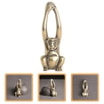 thumbnail image 5 of Estatua de Gibbon miniatura de latón de brazo largo figura de mono decoración regalo de inauguración de la casa, 5 of 5