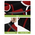 thumbnail image 4 of Black Red Bar Stool Covers Set of 6, White Circle Geometric Abstract Texture Stretch Washable Bar Chair Covers with Backs, Removable Pub Counter Height Chair Cover for Kitchen Dining Room Cafe, 4 of 7
