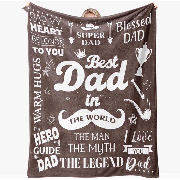 LHSHID Gifts for Dad Father's Day Dad Birthday Gifts Dad Gifts from Daughter Best Dad Gifts Ideas Gifts for Dad Blanket Gifts for Fathers' Day Thanksgiving Day Christmas 60"x80"