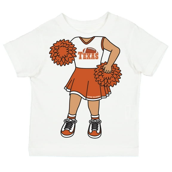 Future Tailgater Heads Up! Cheerleader Infant Toddler Youth T-Shirt for Texas Fans