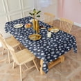 thumbnail image 3 of Dark Blue Christmas Snowflake Pattern Rectangle Tablecloth 60"x120",Waterproof Polyester Rectangle Table Cloth, Wipeable Spillproof Polyester Tablecloth for Dining, Camping, Indoor and Outdoor, 3 of 6