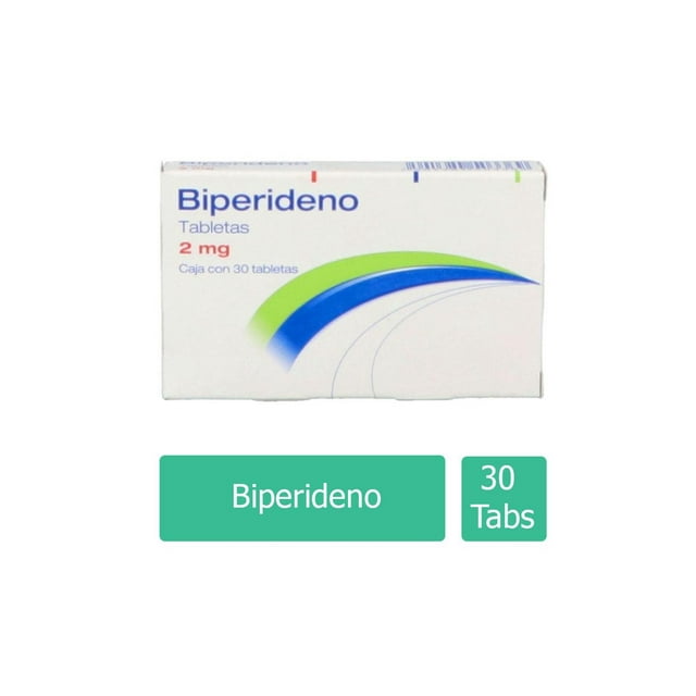 Biperideno 2 mg Caja Con 30 Tabletas Biperideno FRASCO