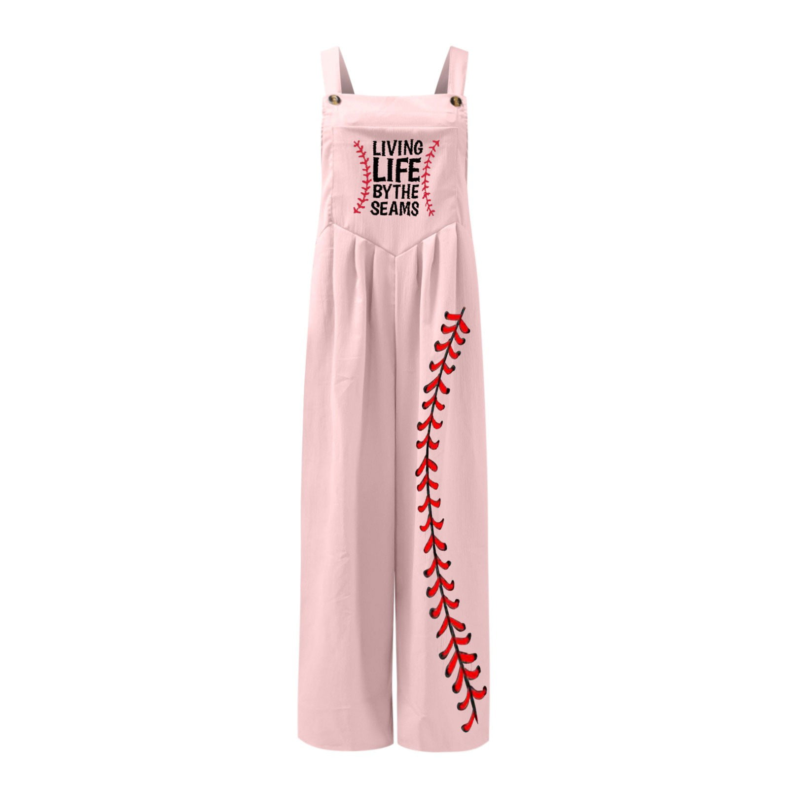 Lastesso Living Life By the Seams Women Baseball Print Shirt Short