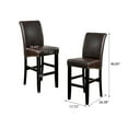 thumbnail image 4 of Angela 30" Full Back Faux Leather Bar Stool (Set of 2), Brown, 4 of 5