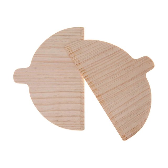 2x Pizza Peel Half Round Pizza Baking Accessories for Bread Fruit Cutting