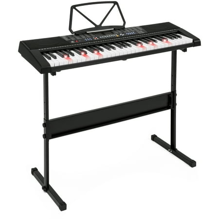 Best Choice Products 61-Key Starter Electronic Keyboard with Light-Up Keys, Adjustable H-Stand, Recorder, Playback, Rhythm Programmer (The Best Cheap Keyboard Piano)