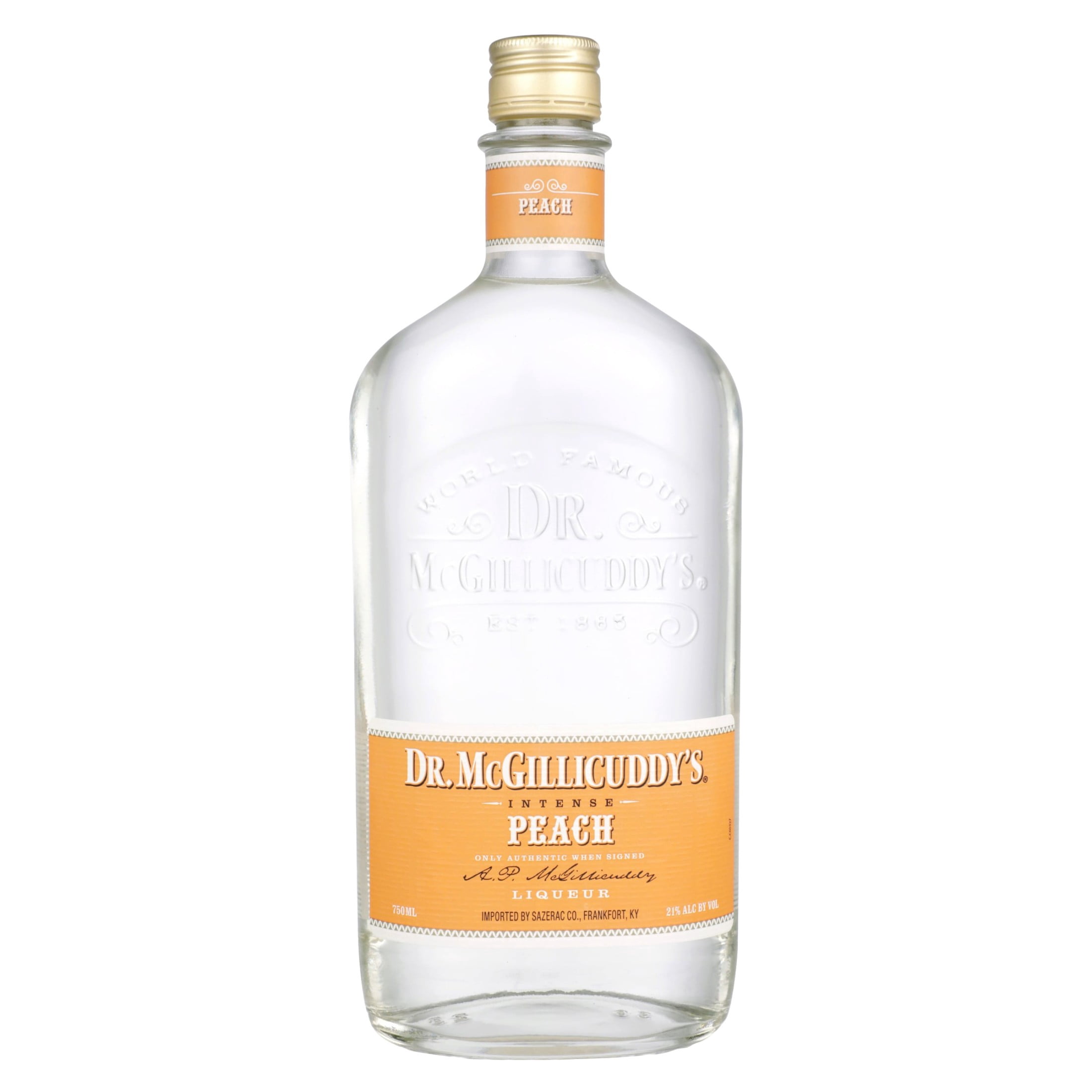 Dr. McGillicuddy’s Peach Liqueur, 750ml Liquor, 21% Alcohol