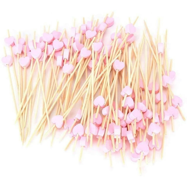 Bâton de fruit Jetable - Coeur Rose - N° 11 (bamboo)