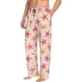 thumbnail image 6 of Logiee Starfish Print Pajama Pants for Men,Men’s Pajama Bottoms,Mens PJ Pants with Pockets & Button Fly-Small, 6 of 6