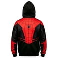 thumbnail image 3 of Halloween Sweatshirt Hero Hoodies Pullover Spider Superhero Graphic Print Tops for Halloween Vermilion L, 3 of 6