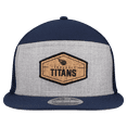 thumbnail image 2 of Men's New Era  Gray/Navy Tennessee Titans Cork Split Panel 9FIFTY Trucker Snapback Hat, 2 of 5