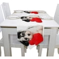 thumbnail image 4 of Coolnut 13"x70" Table Runner, Dog with Red Heart Washable Table Cloth Runner for Holiday Home Wedding Table Top Decoration, 4 of 5