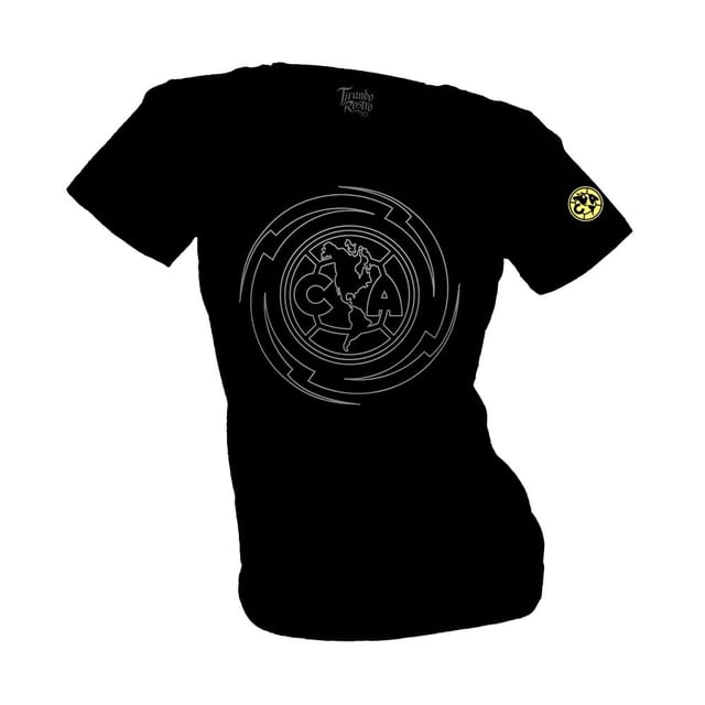 Playera Tirando Rostro América Talla CH tribal negro