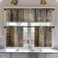 thumbnail image 1 of Brown Blackout Kitchen Curtains Tiers and Valances Set 3 Piece for Windows Grey Kitchen Window Curtains Set,Modern Abstract Art Valances for Living Room(36" Tiers Set), 1 of 1