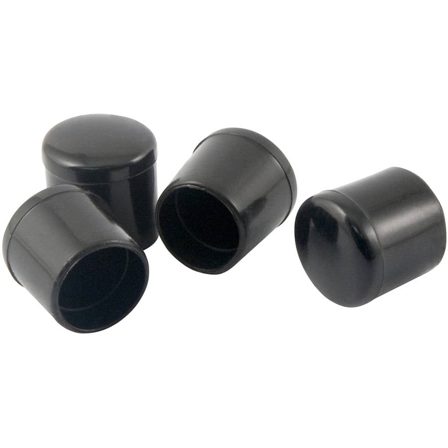 Free Shipping !!! New SoftTouch Rubber Leg Tip 4 Piece Black 1" 